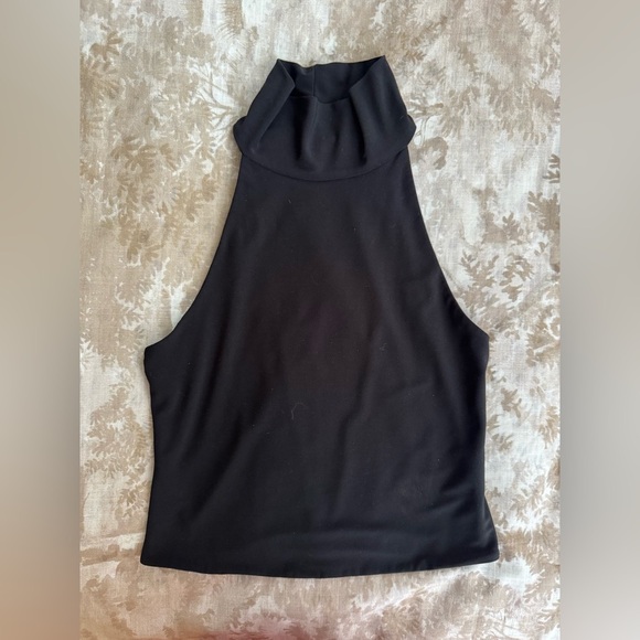 Open Edit Tops - Nordstrom Open Edit Black Mock Neck Tank